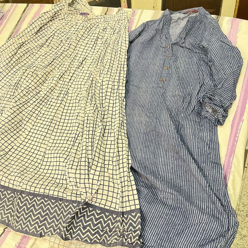 Two Women's Kurta and skirt