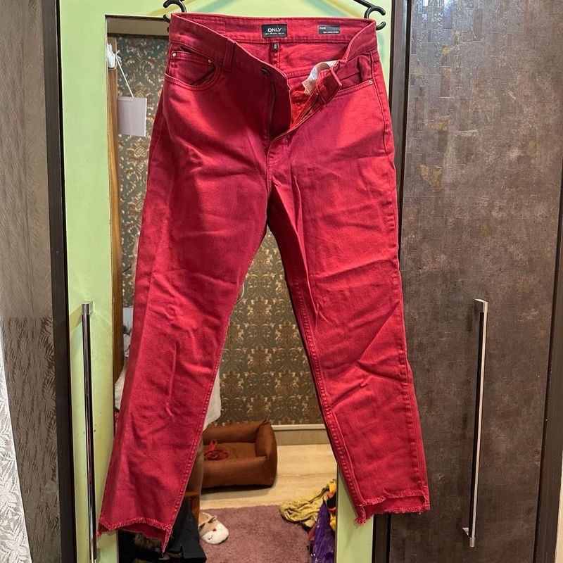 Only Women Regular Mid Rise Rust Jeans