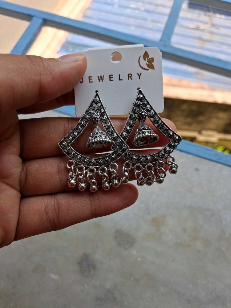 Boho Tribal Jhumka Earrings