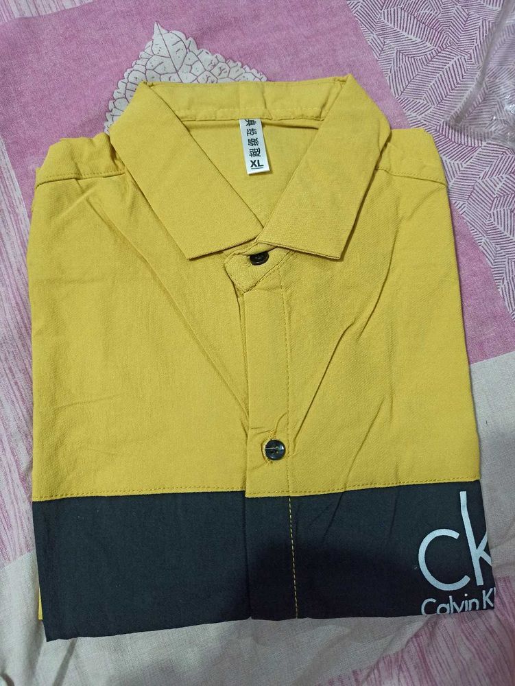Stylish Yellow CK Shirt M,L,Xl