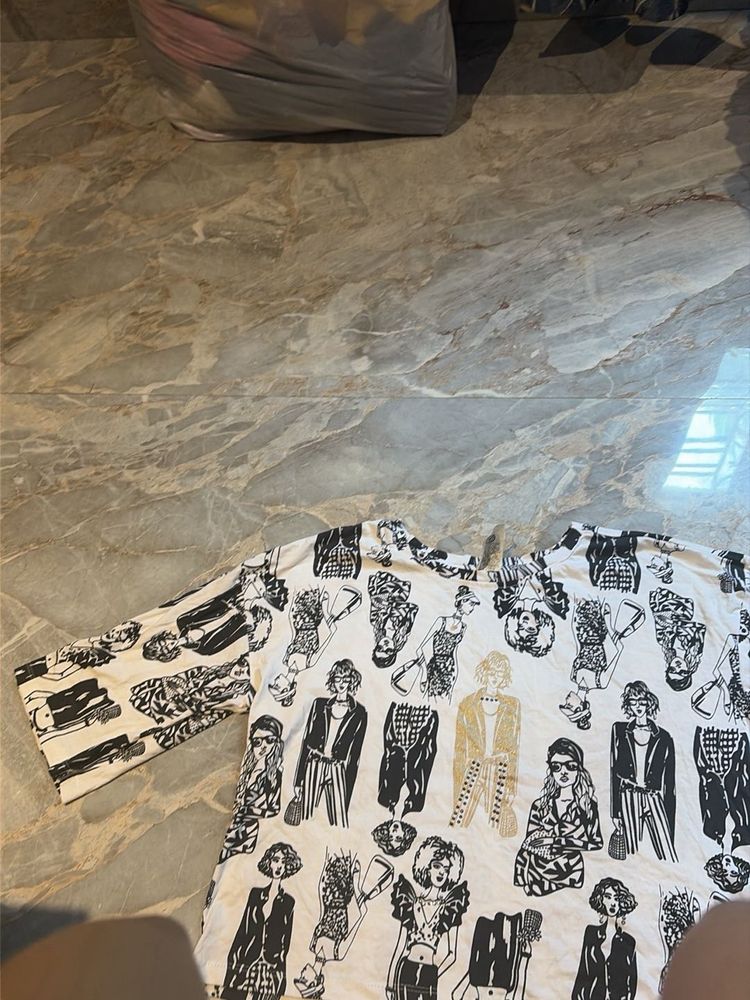 Unique Graphic Print Top