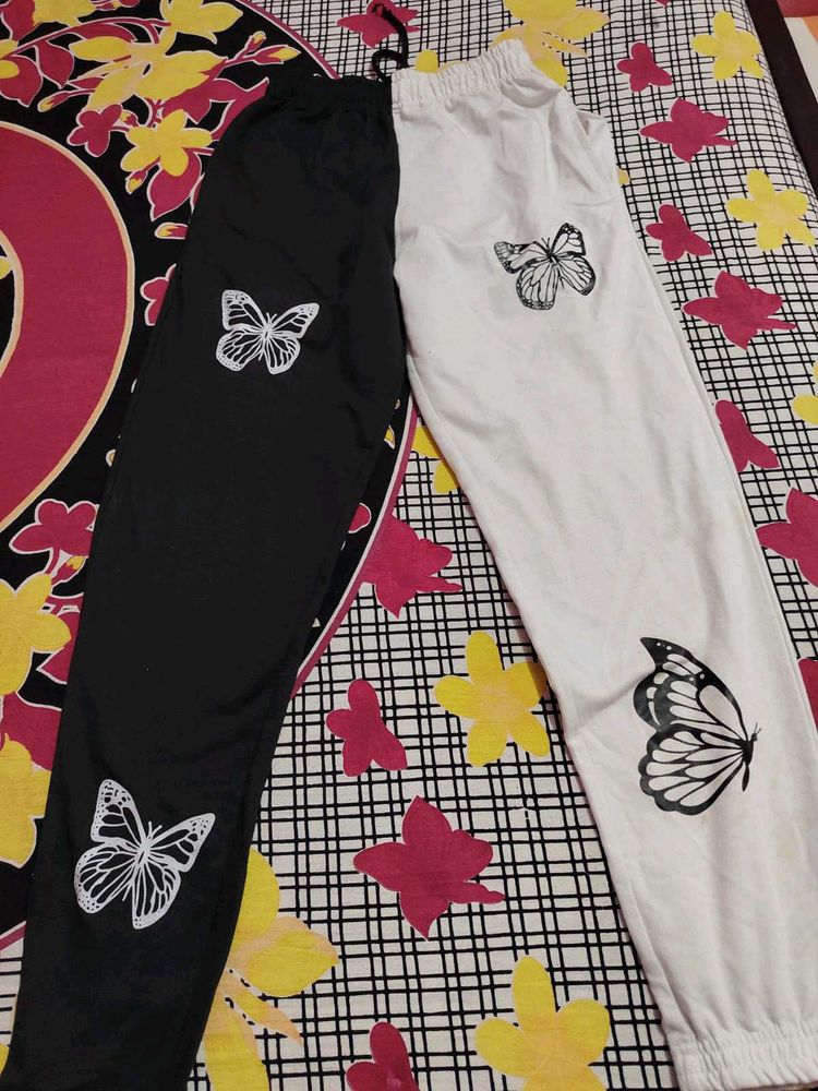 Butterfly Print Split Pants