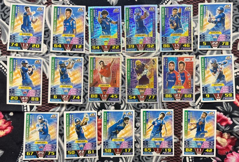 Cricket Attax Rohit Sharma Malinga Card Lot
