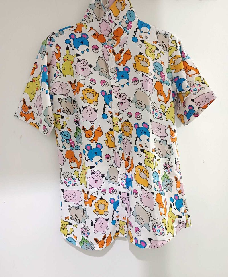Pokemon All Over Print Button Up Shirt