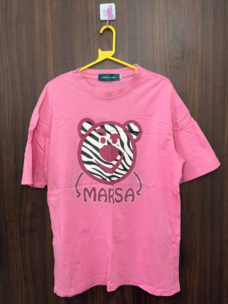 Pink Graphic Print T-Shirt