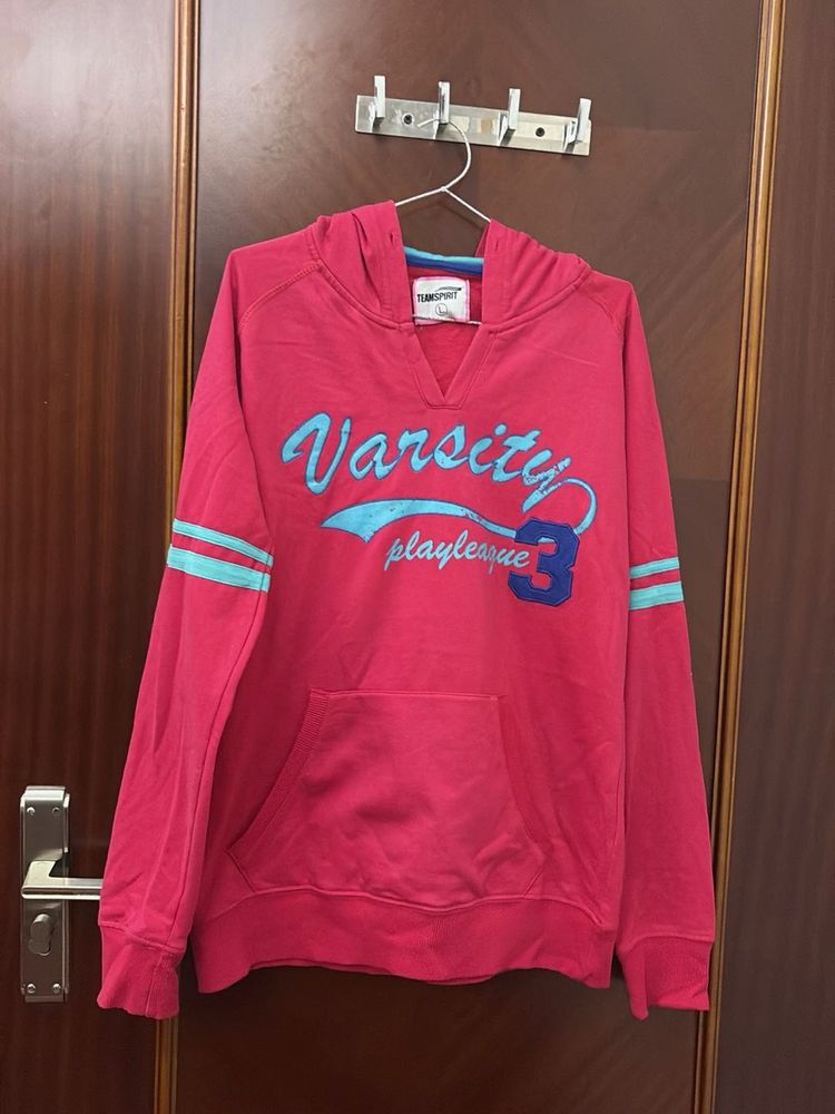 Pink Varsity Hoodie