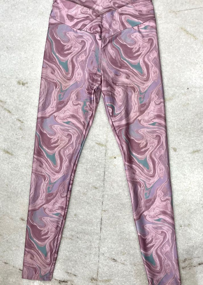 Marbled Print gym tights
