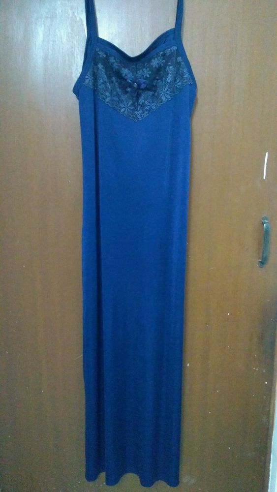 Blue satin nighty