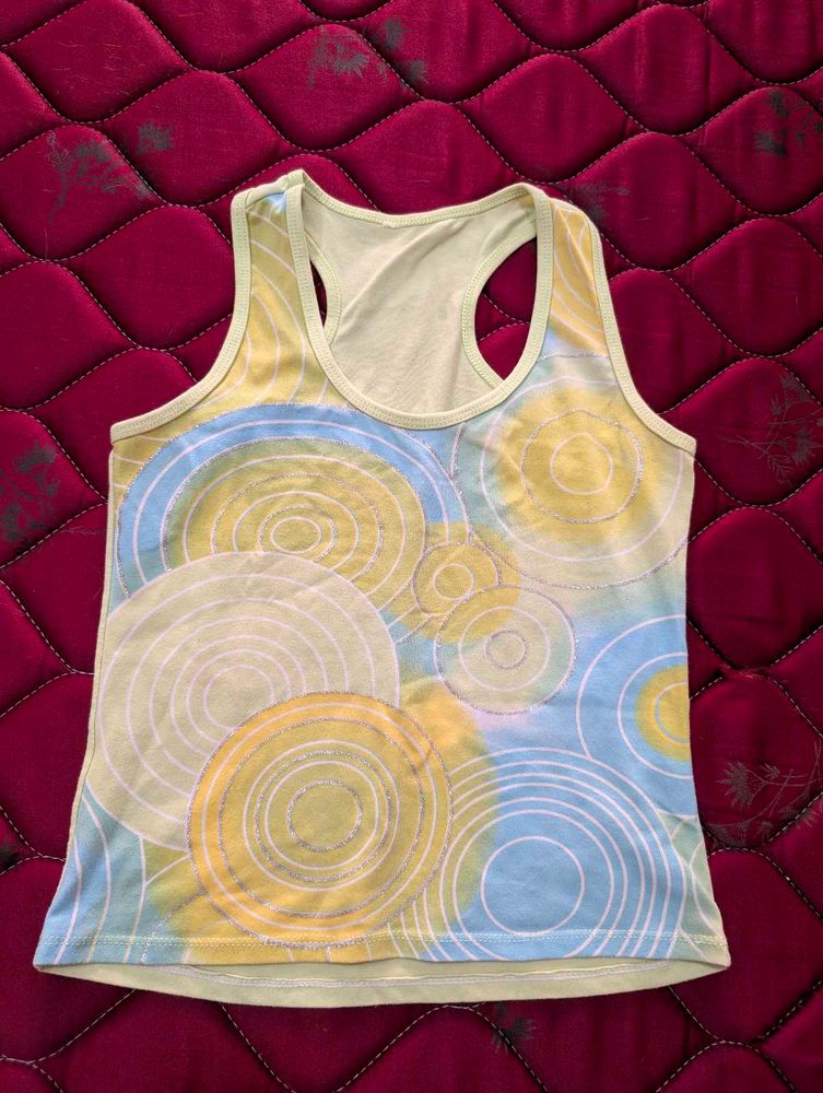 Abstract Print Racerback Tank Top