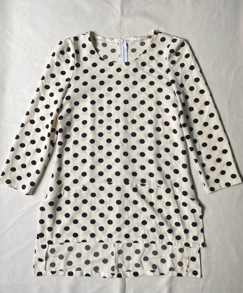 Cream Polka Dot Tunic