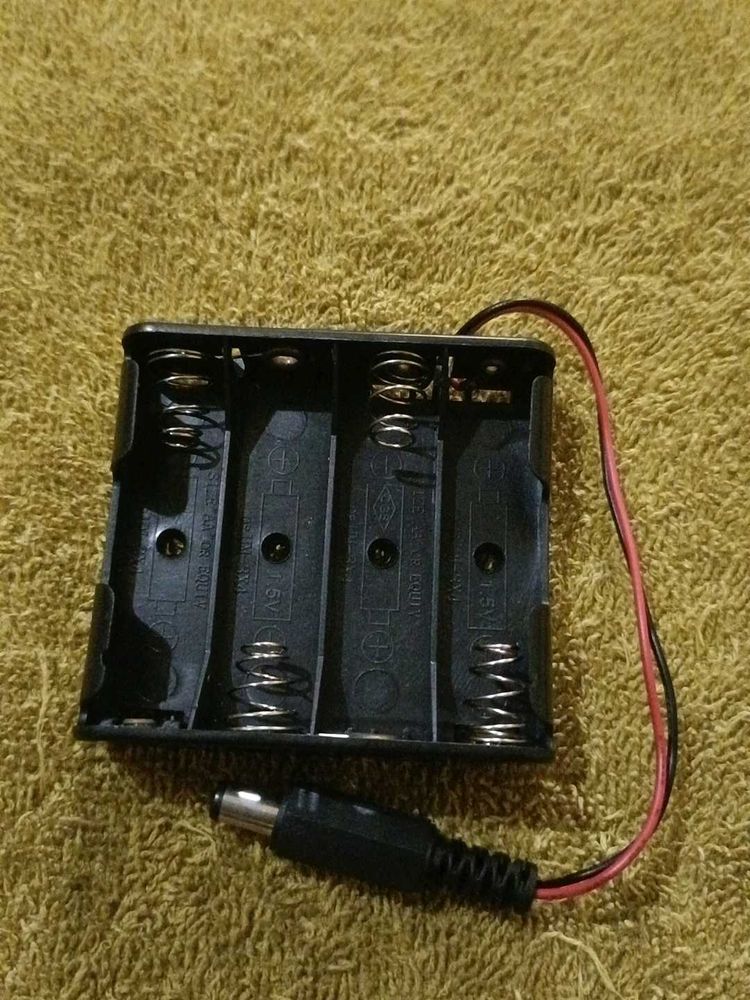 AAA 4 Cell Battery Holder Hard Plastic Case