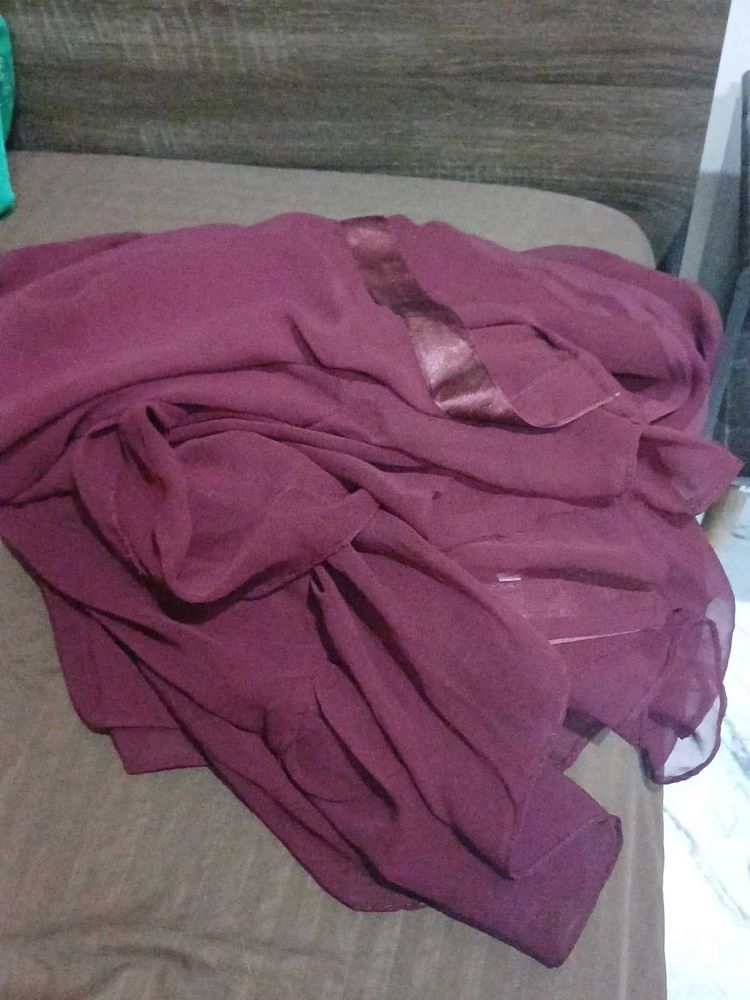 Elegant Maroon Saree