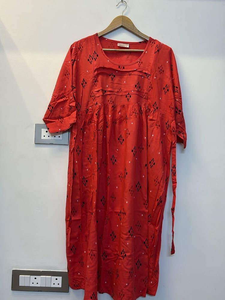 Coral Pink Maternity Dress