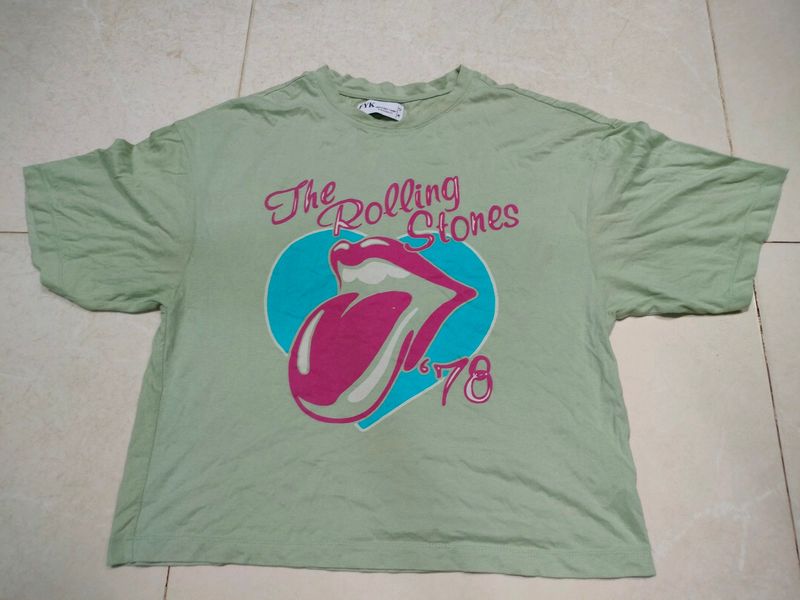 Oversized Tshirt - Pista Green Colour