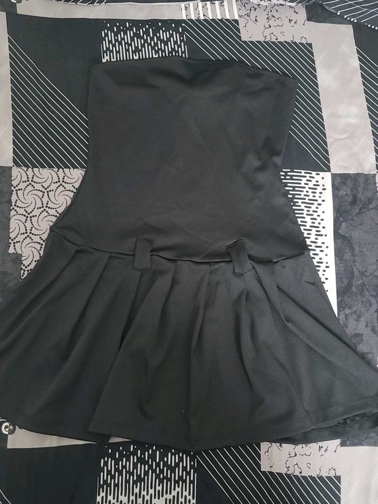 Black Strapless Mini Dress