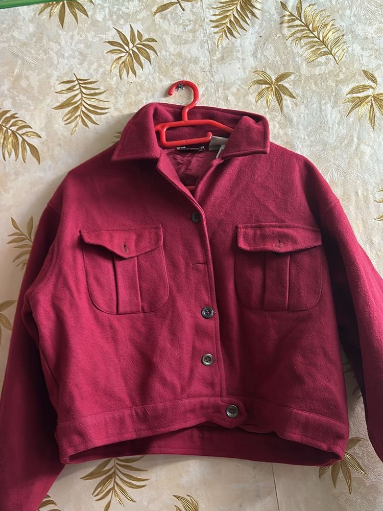Winter Coat, Full sleeves, beautiful red colour