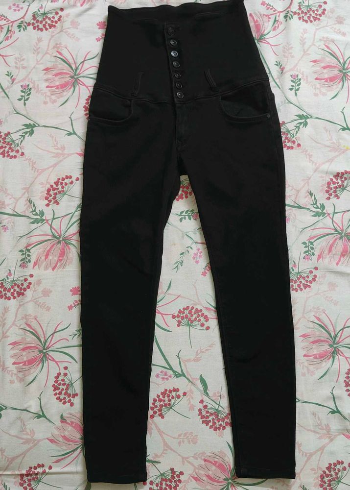 High Waisted Black Jeans