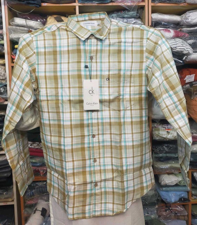 Calvin Klein Plaid Long Sleeve Shirt