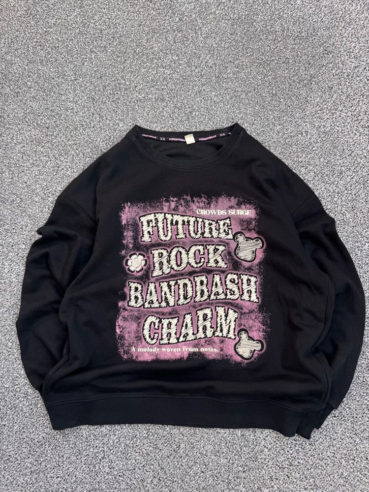 Black "Future Rock Bandbash Charm" Sweatshirt
