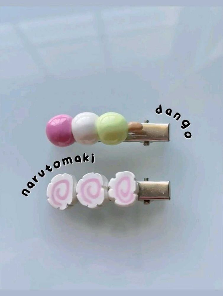 🩷 Cute Food-Themed Hair Clips