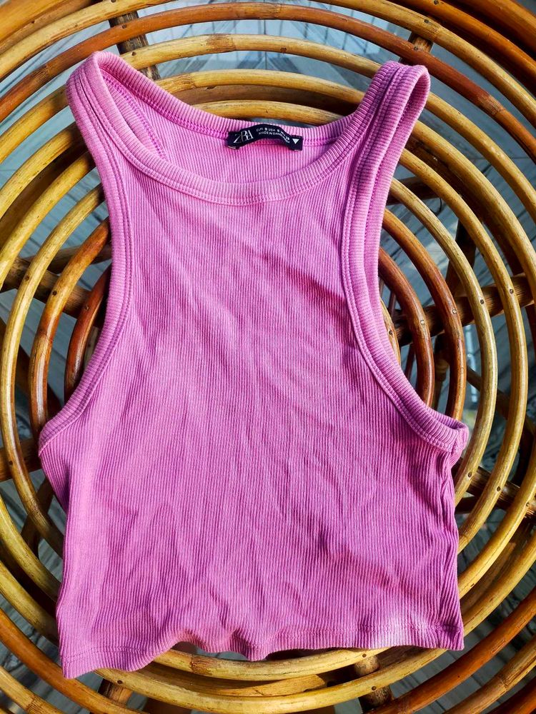 Ribbed Cropped Tank Top