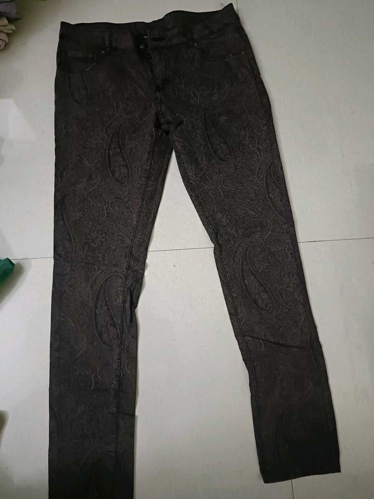 2 piece Paisley Patterned Slim Fit Jeans