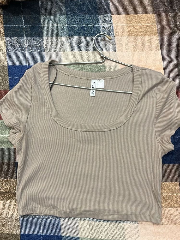 Women's Ribbed Cropped T-Shirt