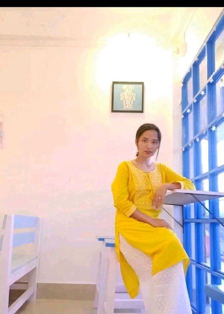 Yellow Embroidery Kurti