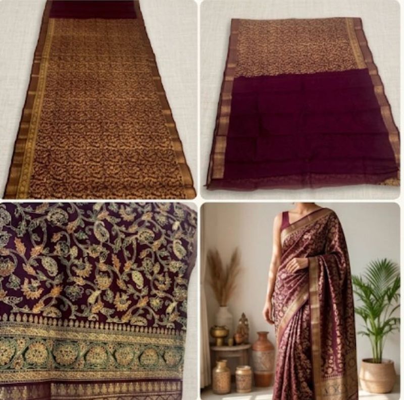 Elegant  Wine  colour  Saree