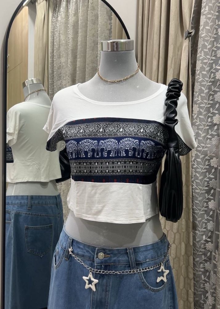 Printed Crop Top