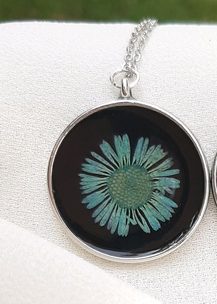 Aster Flower Silver pendant