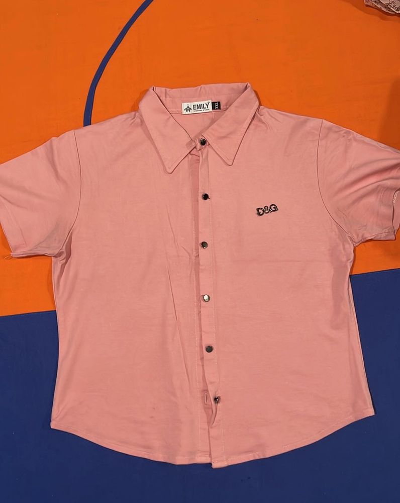 Chic Pink D&amp;G Short Sleeve Shirt