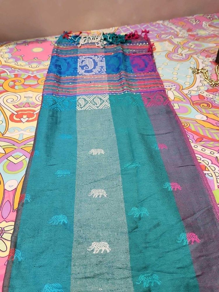 Elegant Embroidered Cotton stole