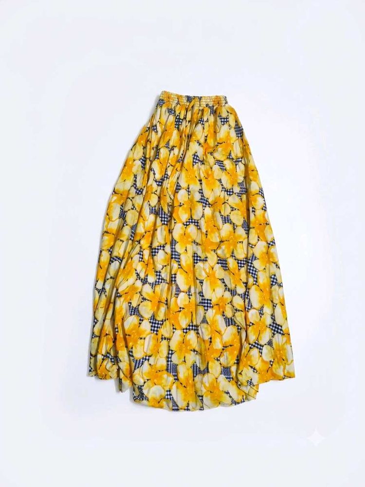 Vibrant Floral Print Maxi Skirt