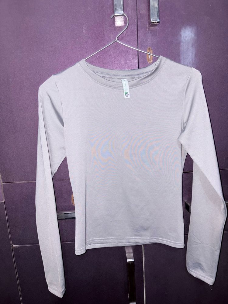 Light Grey Long Sleeve Top