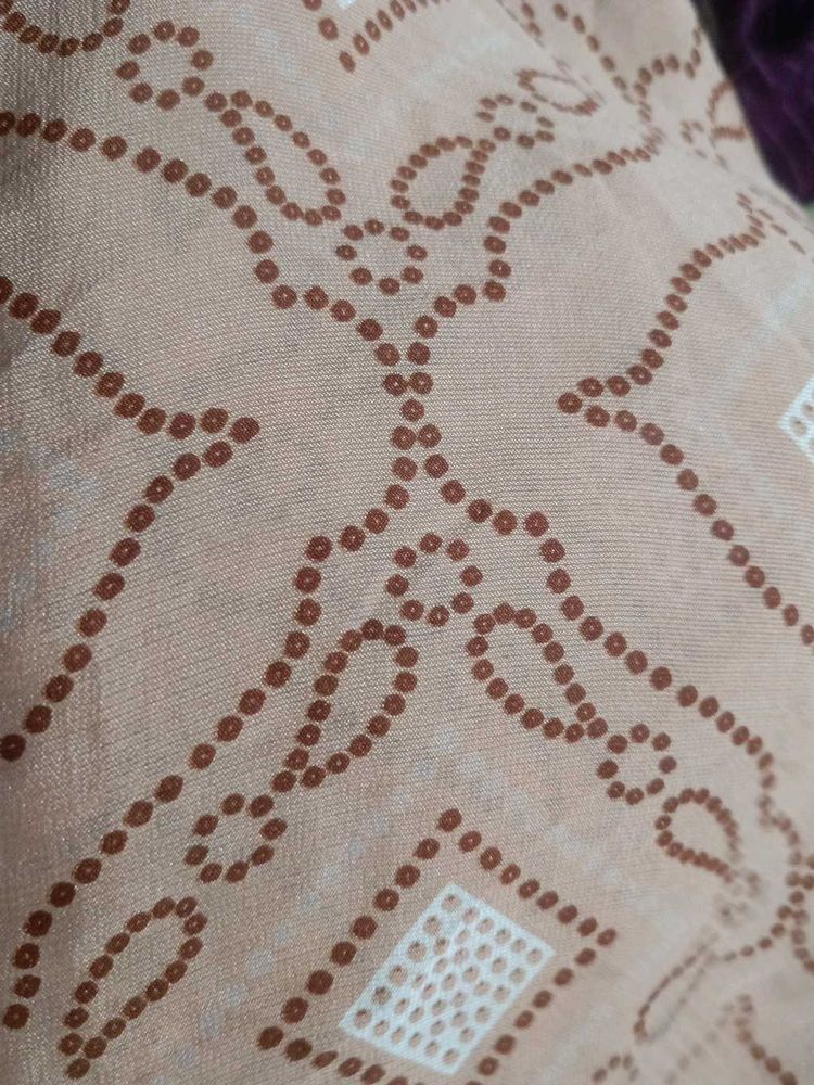 peach bandhej Saree