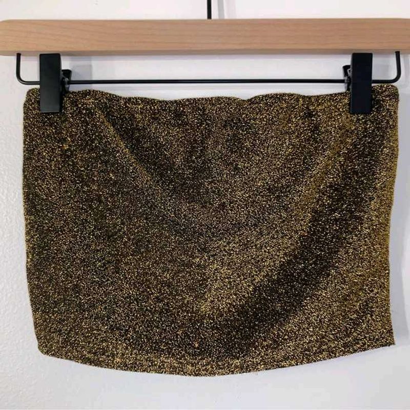 Sparkly Gold Tube Top