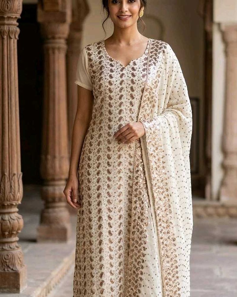 Elegant Embroidered Kurta Set