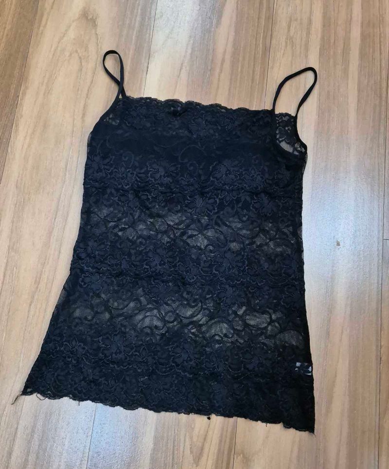 Net padded camisole dress