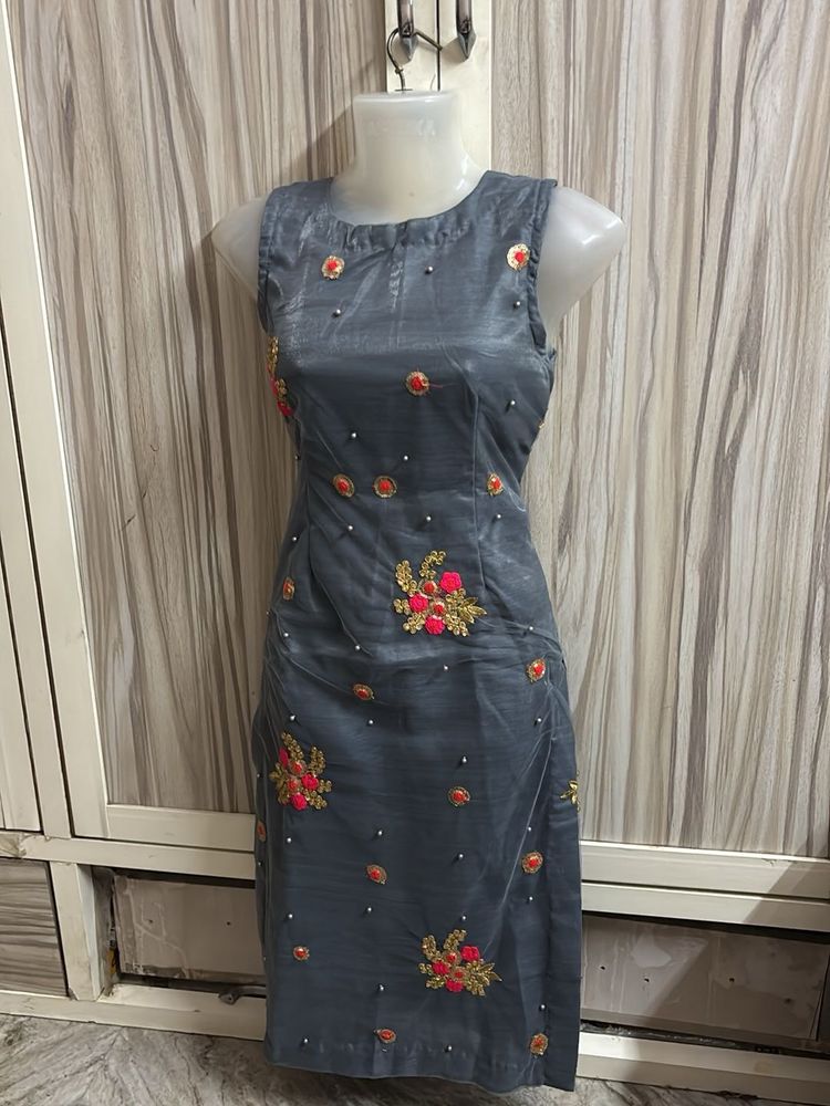 Embroidered Plazo Suit Set