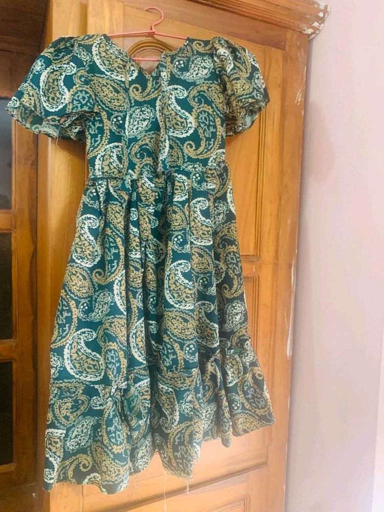 Paisley Print Midi Dress