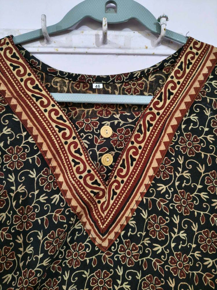 Floral Print Cotton Kurta