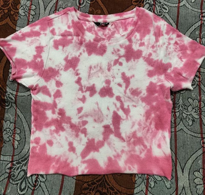 Pink &amp; White Tie-Dye T-Shirt