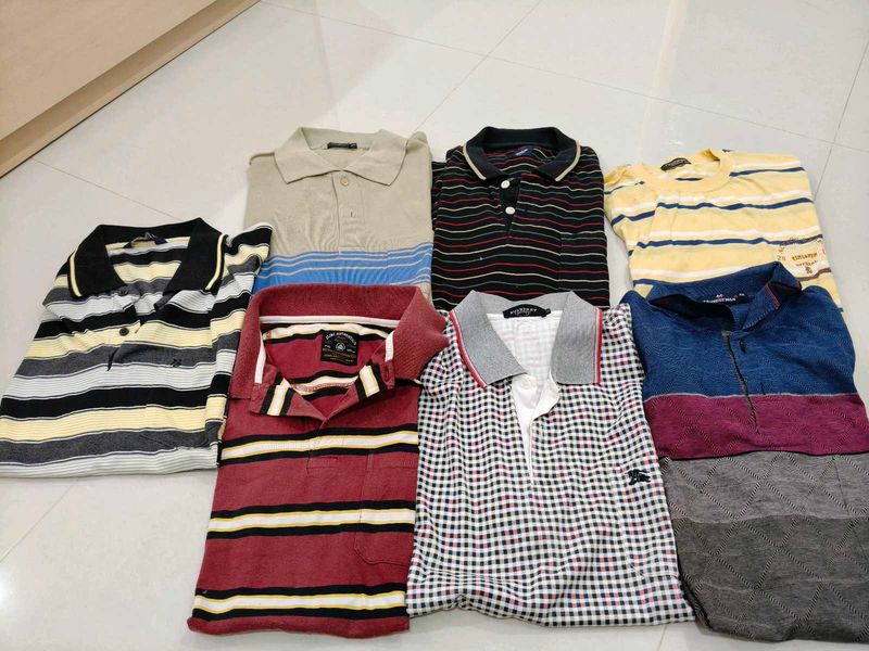 Men's Polo T-shirts- Pack of 7 (Size-xxl)
