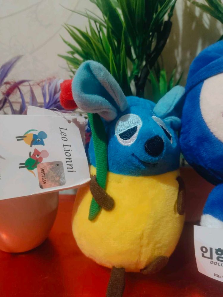 Cute Blue Mouse Plush Toy