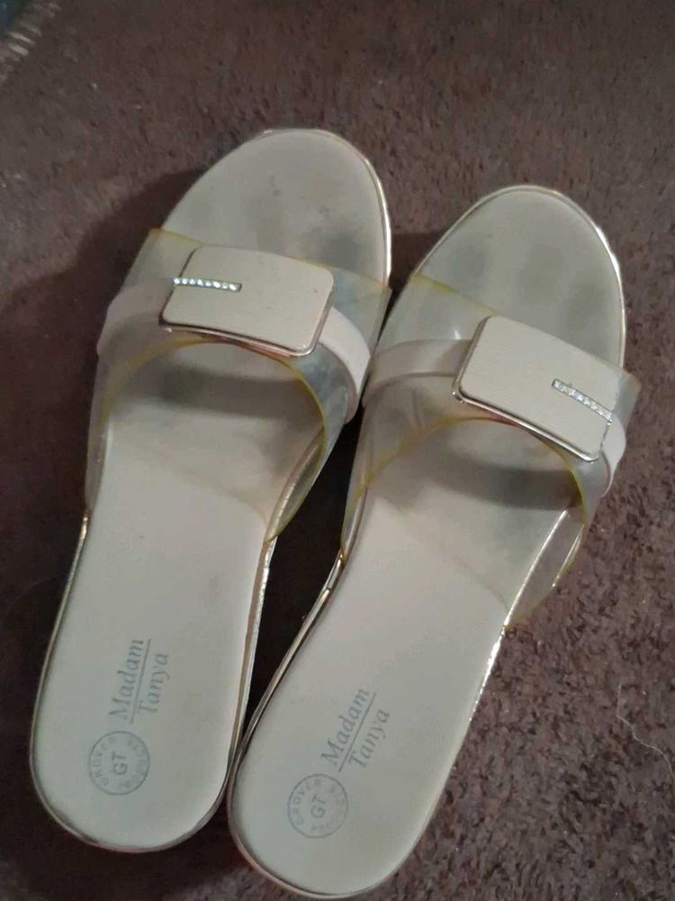 Madam Tanya Clear Strap Slides