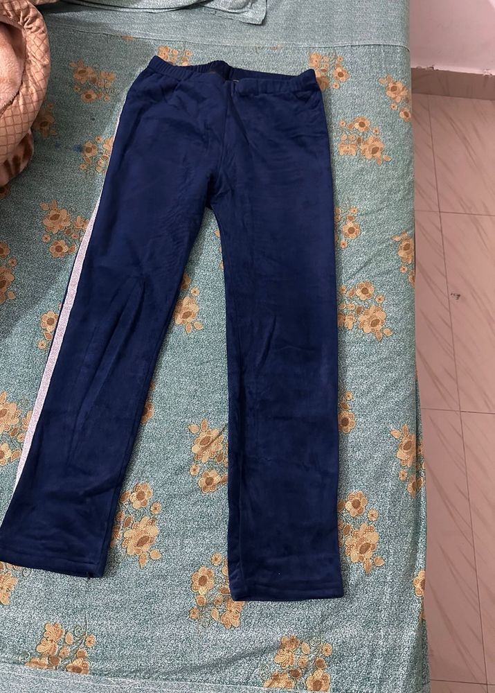 Blue Velvet Track Pants