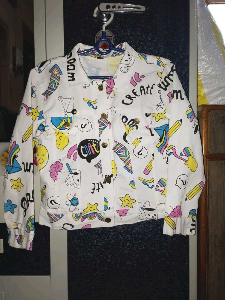 Funky Graphic Print Jacket