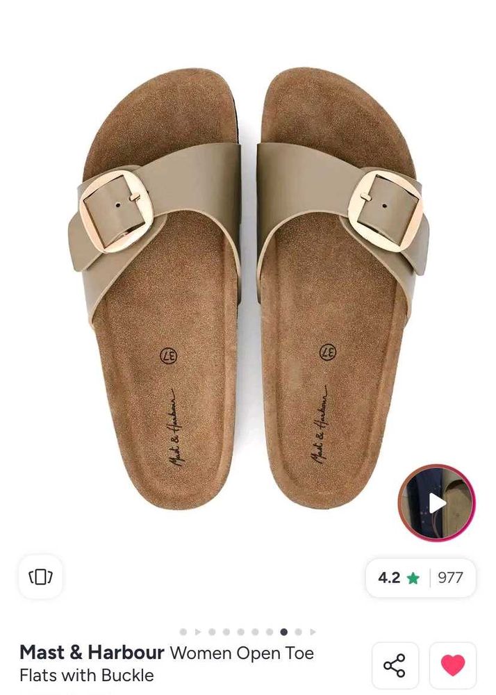 Mast &amp; Harbour Women Open Toe Flats
