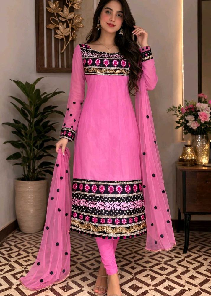 Vibrant Pink Embroidered Kurta
